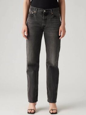 Levi’s 501 Straight Leg Jeans Grey Wash High Rise Button Fly Size 30